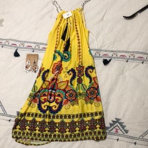 yellow chain dress (free earrings with purchase)